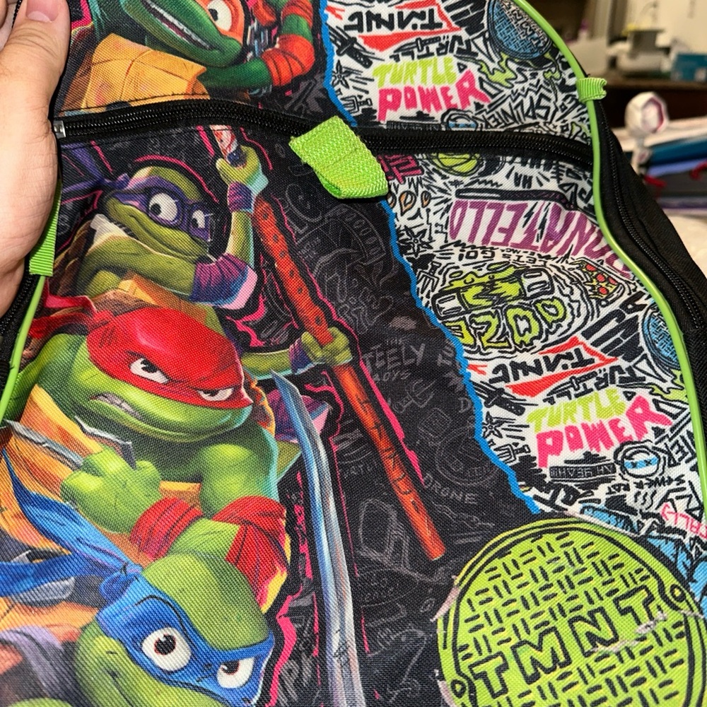 Nickelodeon TMNT Backpack with Red, Green, Blue Accents